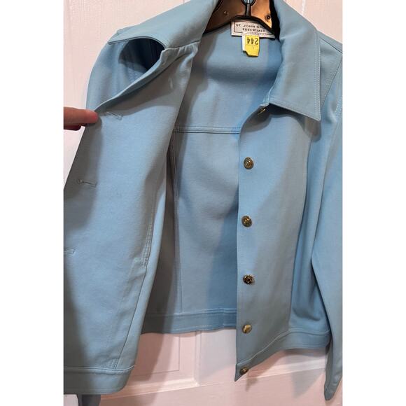 St. John Sport Blue Blazer Jacket Size P - Picture 12 of 15